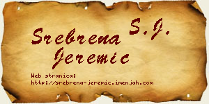 Srebrena Jeremić vizit kartica